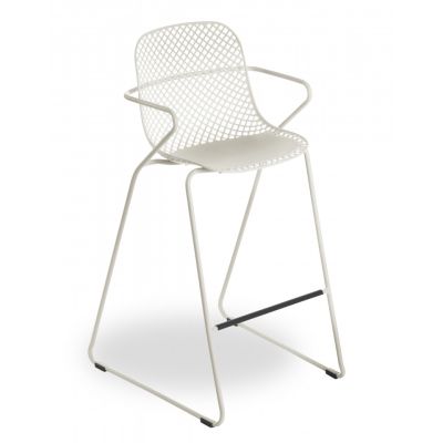 Chaise de bar en métal Ramatuelle '73 - Crème absolue