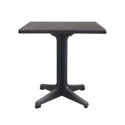 Table d'extérieur carrée Omega 32" - Béton foncé et charbon