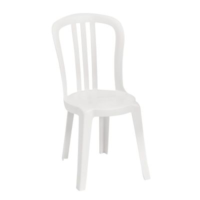 Chaise en résine Bistro Miami - Blanc