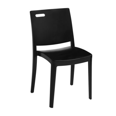 Chaise en résine Metro - Noir
