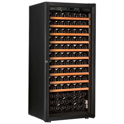 Cellier La Première 1 température, 1 porte vitrée avec cadre noir - 141 bouteilles