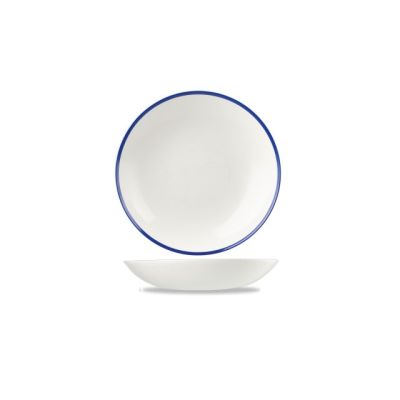 Assiette creuse ronde 9,75" - Retro Blue