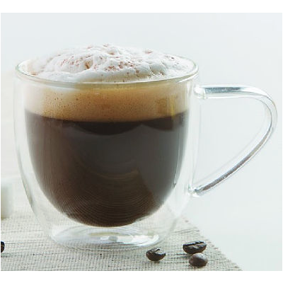 Ensemble de deux tasses en verre à double paroi 7,6 oz