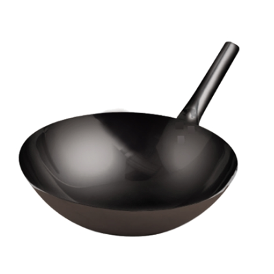 Wok antiadhésif en acier au carbone 14"