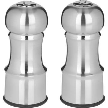 Pepper and Salt Shaker Set - Stainless Steel