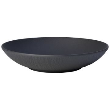 9.5" Round Coupe Plate - Manufacture Rock Black Gray