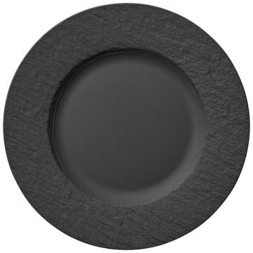 Assiette ronde 10,5" - Manufacture Rock gris-noir