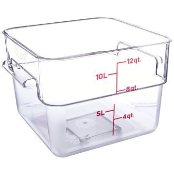 11.4 L Square Graduated Container - Clear