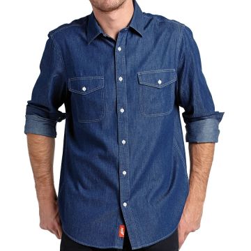 Men's Large Denim Shirt - Blue