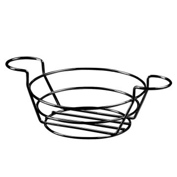 Wire Basket w/ Ramekin Holder - Black