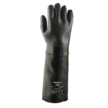 18" AlphaTec Pair of Size 10 Neoprene Gloves - Black