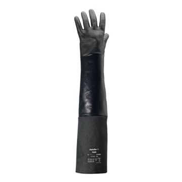 26" AlphaTec Pair of Size 10 Neoprene Gloves - Black