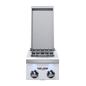 12" Double Side Burner - Natural Gas - White