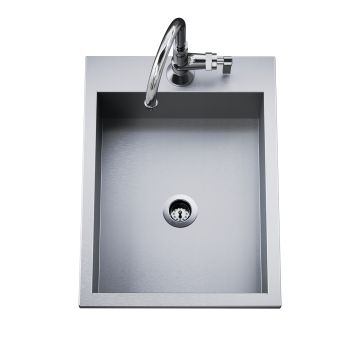 15" Built-in Outdoor Sink w/ Cold Faucet