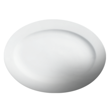 10.25" x 7.375" Oval Plate - Imperial White