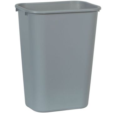 39 L Rectangular Wastebasket - Grey