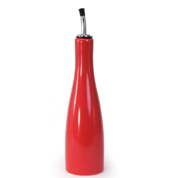 16 oz Stoneware Oil Bottle - Red