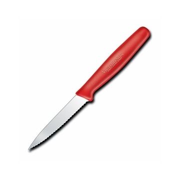 Couteau d'office dentelé 3,25" - Rouge