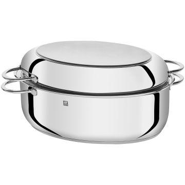 15" x 10" Stainless Steel Roasting Pan with Lid