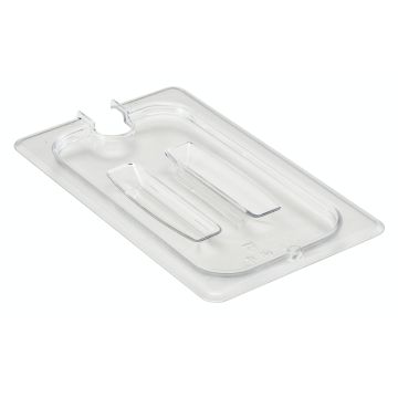 Camwear Clear Lid with Handle and Spoon Notch - 1/3