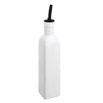 475 ml Oil / Vinegar Stoneware Bottle - Matte White