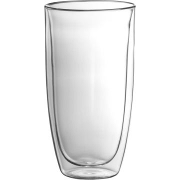 Set of Two 17 oz Caffe High Ball Double Wall Glass