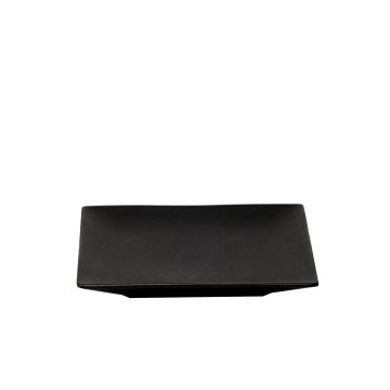 16 cm Square Plate - Black