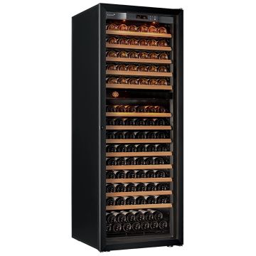 Pure Cellar, 2 Temperatures, 1 Black Glass Door - 176 Bottles