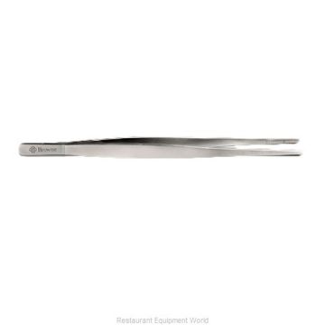 8" Stainless Steel Precision Tongs with Straight Tip