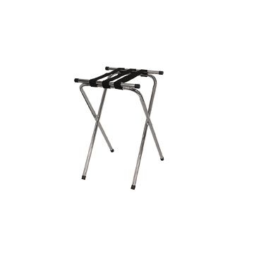 Chrome-Plated Steel Serving Tray Stand