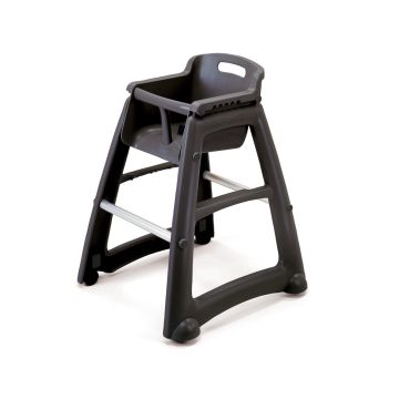 Restaurant High Chair without Wheels - Black
