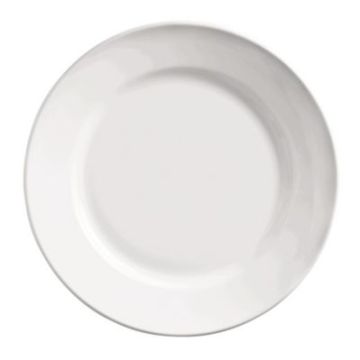 Assiette ronde à bord large 10,5" - Porcelana