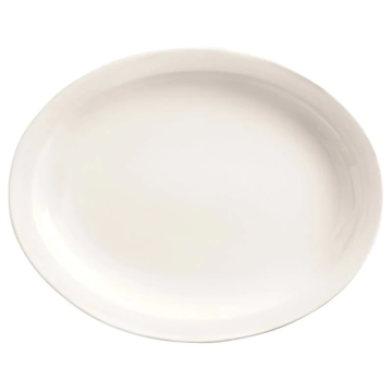 Assiette ovale à bord étroit 11,5" x 9" - Porcelana