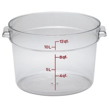 11.4 L Round Graduated Container - Clear