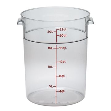 20.8 L Round Graduated Container - Clear