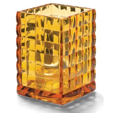 amber optical color glass candle