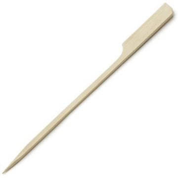 Bâtonnets à tête plate en bambou 7"
