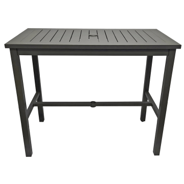 Table rectangulaire en aluminium hauteur bar Sigma 51" x 28" - Noir Volcanique