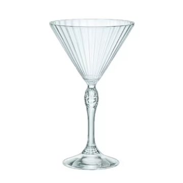 verre à martini en vitre transparente style année 20