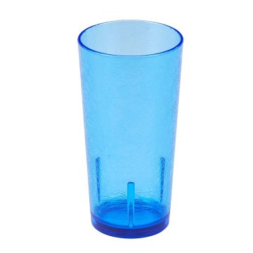 16 oz Saphire Blue Plastic Glass- Del Mar
