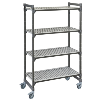  Mobile Shelving Unit with 4 Vented Shelves - 24" x 54" x 78"