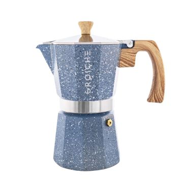 Stone 9-Cup Italian Coffee Maker - Indigo Blue