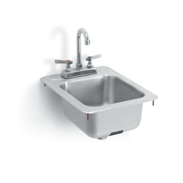 13" x 17" Drop-In Single Sink with Faucet and Strainer