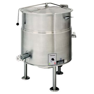 Steam kettle, 25 gallons, 2/3 steam jacketed - 208/60/3