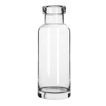 Clear glass bottle for serving water