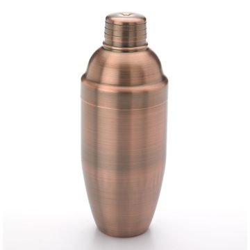 24 oz Stainless Steel Cocktail Shaker - Antique Copper-Plated