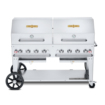 Crown Verity stainless steel gaz bbq with 2 domes