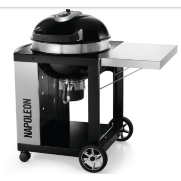 Pro circular charcoal grill with cart
