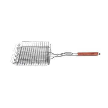 chrome square grill basket for cooking food on bbq