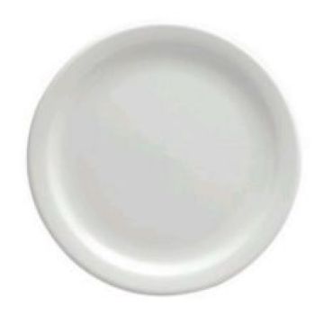 10.375" Round Plate - Bright White Ware